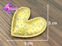 CMS30088 - Vinil de 5cm x 5cm - Corazon Dorado