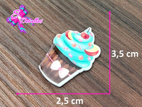 CM00006 - Resina de 2,5cm por 3,5cm - Cupcake