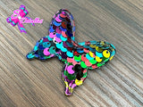 CMS20019 - Mariposa Lentejuela 5cm por 4cm - Multicolor