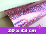 HV000031 - 6 Hojas de Vinil de 20x33 cm - Holograma Metalizado (Medianas)
