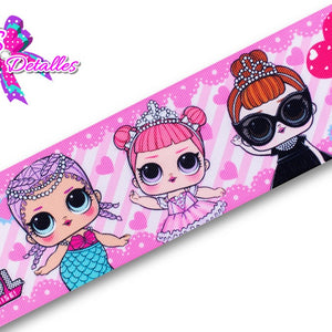 LBP07001 - Listón Estampado de 7,5 cm - LOL (por Metro)