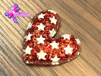 CMS30190 - Glitter de 5cm x 4cm - Corazon Rojo