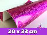 HV000031 - 6 Hojas de Vinil de 20x33 cm - Holograma Metalizado (Medianas)