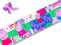 LBP07279 - Listón Impreso de 7,5 cm - Peppa Pig (por Metro)