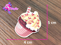 CM00072 - Resina de 4cm por 5cm - Cupcake