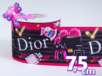 LBP07311 - Listón Impreso de 7,5 cm - Dior (por metro)