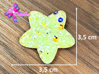 CMS30200 - Glitter de 3,5cm x 3,5cm - Estrella Amarillo Elote