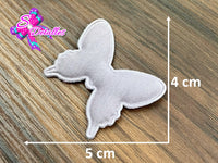 CMS30118 - Tela Algodón  de 4cm x 5cm - Mariposa Lila