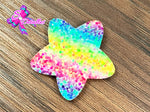 CMS30201 - Glitter de 3,5cm x 3,5cm - Estrella Multicolor