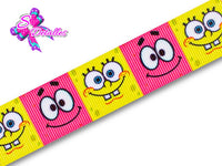 LBP04107 - Listón Impreso de 2,5 cm - Bob Esponja (por metro)