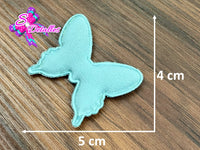 CMS30121 - Tela Algodón  de 4cm x 5cm - Mariposa Azul