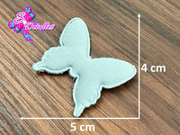 CMS30122 - Tela Algodón  de 4cm x 5cm - Mariposa Gris