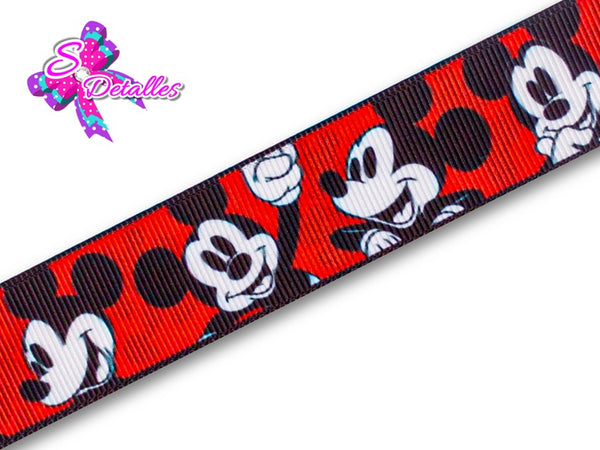 LBP04106 - Listón Impreso de 2,5 cm - Mickey (por metro)