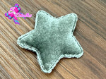 CMS30123 - Terciopelo de 4,5cm x 4,5cm - Estrella Gris