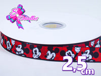 LBP04106 - Listón Impreso de 2,5 cm - Mickey (por metro)