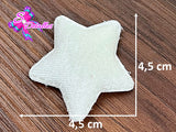 CMS30124 - Terciopelo de 4,5cm x 4,5cm - Estrella Blanca