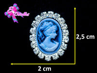 CMP00012 - Pedreria de 2cm x 2,5cm - Camafeo Azul