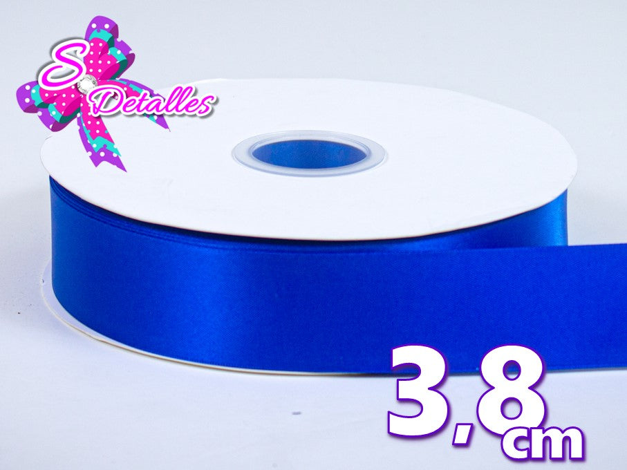 LDS50089 - Liston Doble Satinado de 3,8 cm - Azul Rey (por metro ...