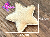 CMS30125 - Terciopelo de 4,5cm x 4,5cm - Estrella Nude