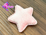 CMS30126 - Terciopelo de 4,5cm x 4,5cm - Estrella Rosada