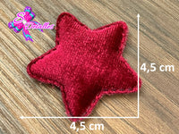 CMS30127 - Terciopelo de 4,5cm x 4,5cm - Estrella Vino