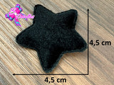 CMS30128 - Terciopelo de 4,5cm x 4,5cm - Estrella Negra