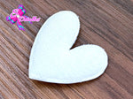 CMS30130 - Terciopelo de 5cm x 5cm - Corazon Blanco