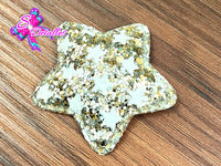 CMS30202 - Glitter de 5cm x 5cm - Estrella Plata