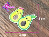 CM00087 - Resina de 3cm por 3cm - Aguacate