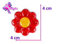 CMR12A08 - Flor - Roja de 4cm por 4cm