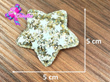 CMS30202 - Glitter de 5cm x 5cm - Estrella Plata