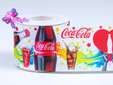 Rollo de 10 metros - Listón Impreso de 7,5 cm - Coca Cola (por Rollo)