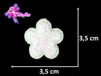 CMS30035 - Vinil Glitter de 3,5cm x 3,5cm - Flor Amarilla