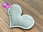 CMS30140 - Pana de 4cm x 5cm - Corazon Gris