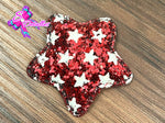 CMS30203 - Glitter de 5cm x 5cm - Estrella Roja