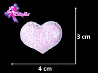 CMS30039 - Vinil Glitter de 4cm x 3cm - Corazon Rosado