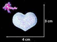 CMS30040 - Vinil Glitter de 4cm x 3cm - Corazon Celeste
