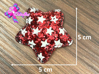 CMS30203 - Glitter de 5cm x 5cm - Estrella Roja