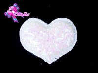 CMS30042 - Vinil Glitter de 4cm x 3cm - Corazon Blanco