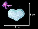 CMS30043 - Vinil Glitter de 4cm x 3cm - Corazon Verde