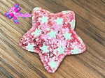 CMS30204 - Glitter de 5cm x 5cm - Estrella Rosada