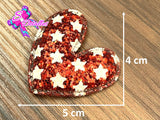 CMS30190 - Glitter de 5cm x 4cm - Corazon Rojo