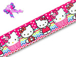 LBP06130 - Listón Estampado de 5,0 cm - Hello Kitty (por metro)