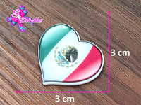 CM00109 - Resina de 3cm por 3cm - Mexico Bandera