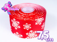 LBP27383 - Listón Impreso de 7,5 cm - Navidad (por metro)