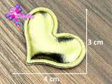 CMS30167 - Vinil de 4cm x 4cm - Corazon Dorado