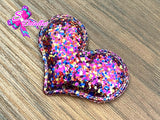 CMS30179 - Glitter de 5cm x 4cm - Corazon Fucsia