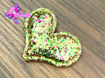 CMS30180 - Glitter de 5cm x 4cm - Corazon Dorado