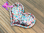 CMS30182 - Glitter de 5cm x 4cm - Corazon Rosado