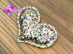 CMS30183 - Glitter de 5cm x 4cm - Corazon Plata